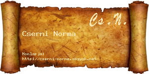 Cserni Norma névjegykártya